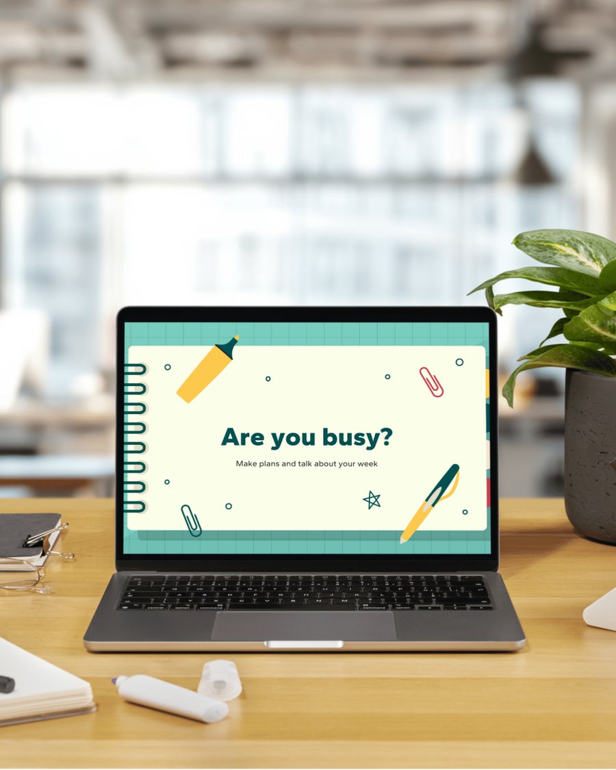 Material de aula — tema Are you busy?