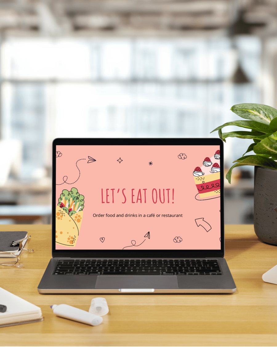 Material de aula — tema Let's eat out!